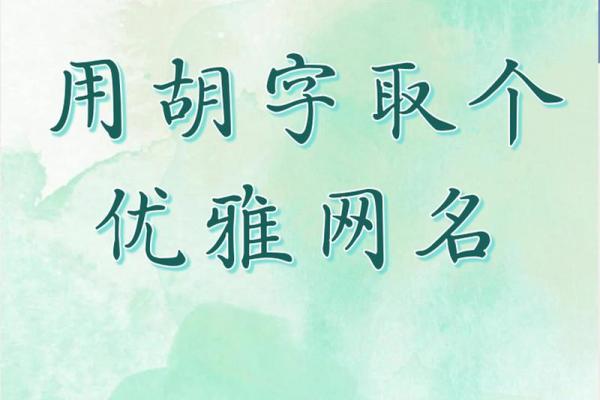 胡姓女孩名字：传统与现代的完美结合